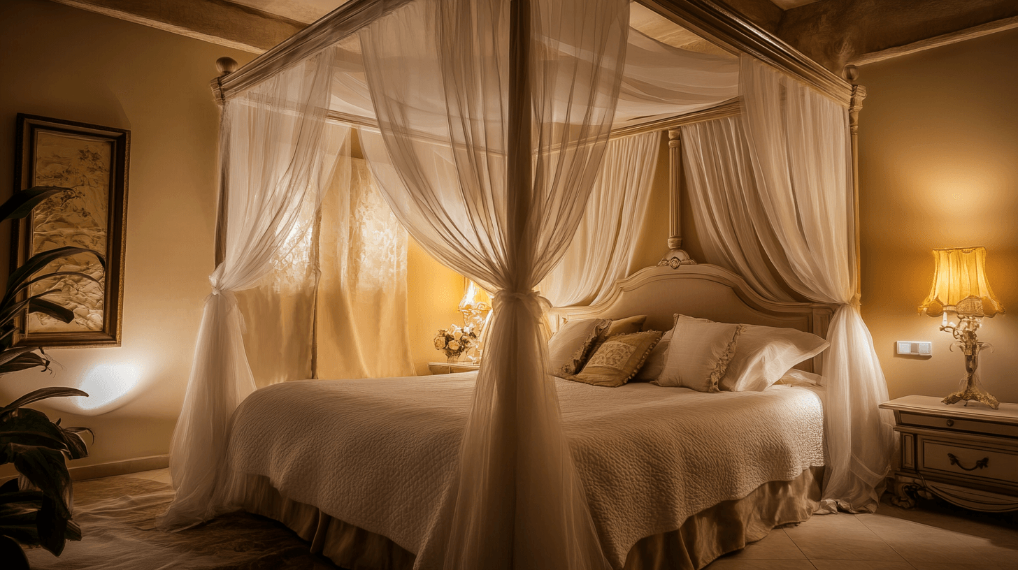 Romantische slaapkamerdromen: hemelbed en baldakijn