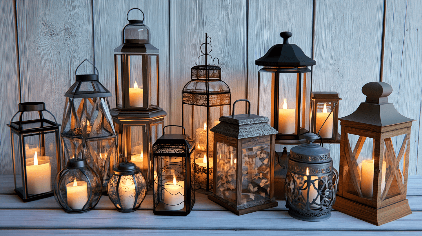 Verschillende materialen en ontwerpen van windlichten