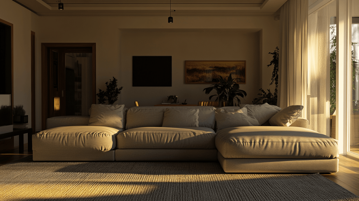 Woonkamer met XXL-bank: Comfort voor het hele gezin