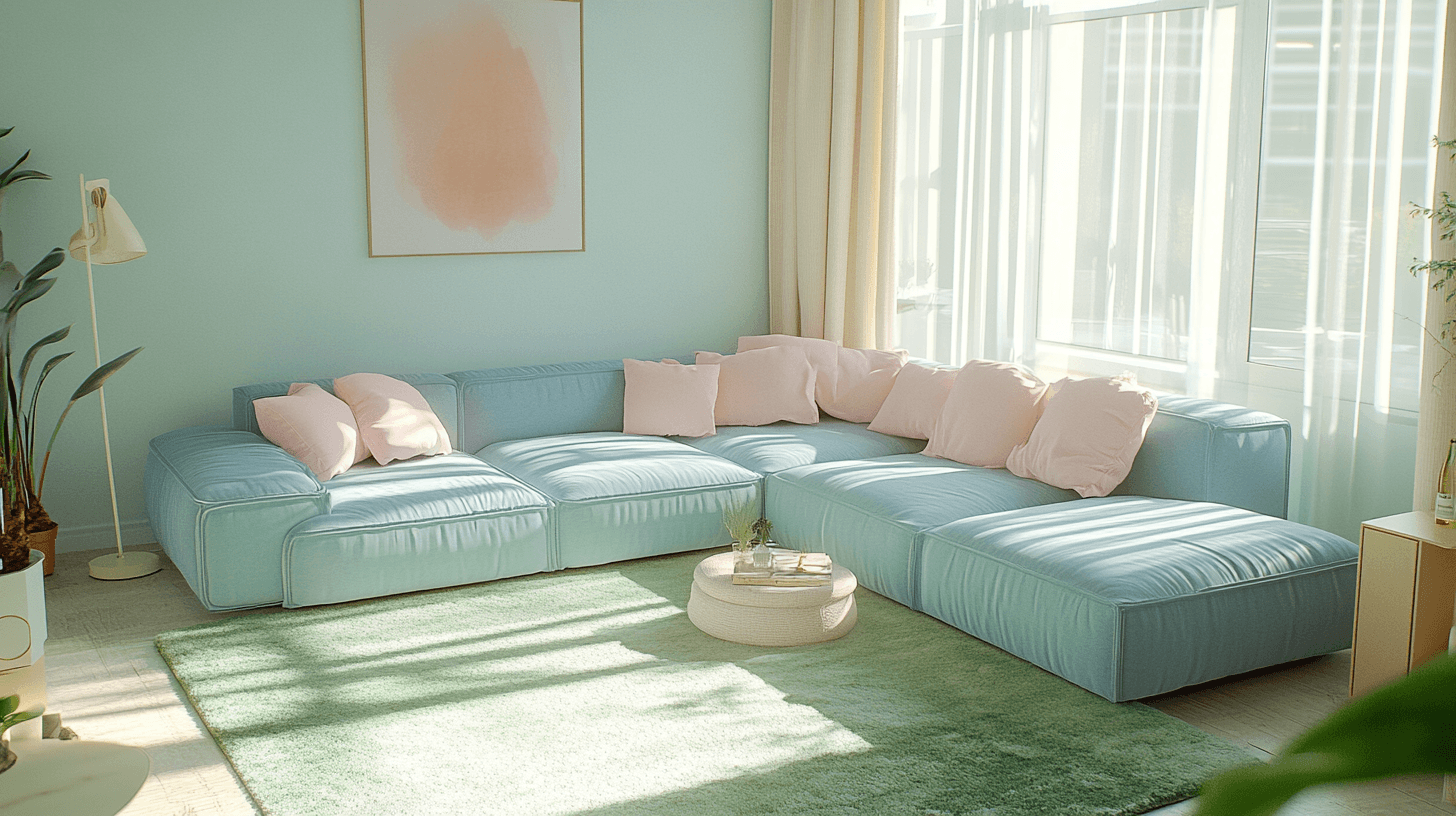 Pastelkleuren in de woonkamer: Zachte elegantie