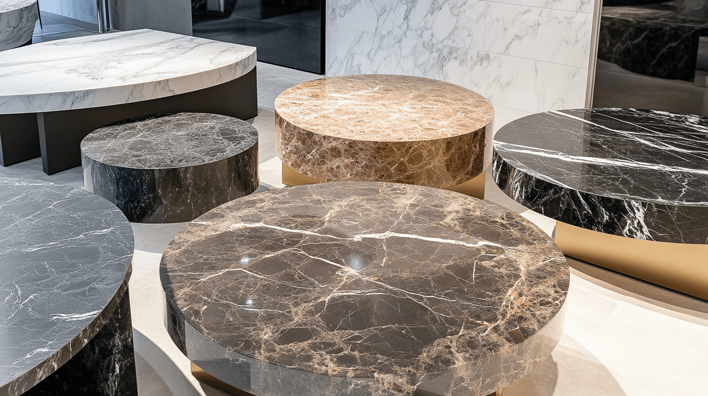 Verschillende stijlen en ontwerpen van marmeren tafels