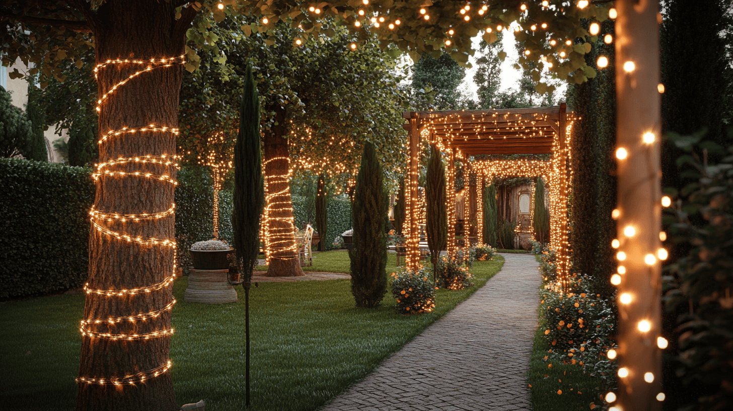 Creatieve manieren om lichtslingers in de tuin te gebruiken